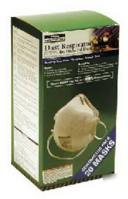 N95 dust respirators 20 pk meets osha & niosh N95 req 