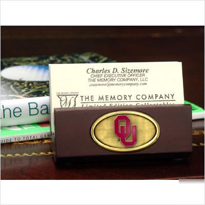 Oklahoma university business card holder