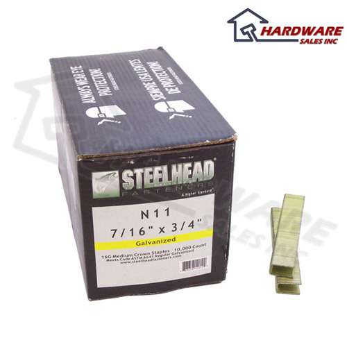 Steelhead galvanized staples 7/16