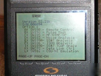 Sunrise telecom sunset T10 SS150 tester