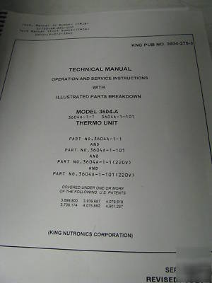 King nutronics portable dry well tmp. calibration 3604A