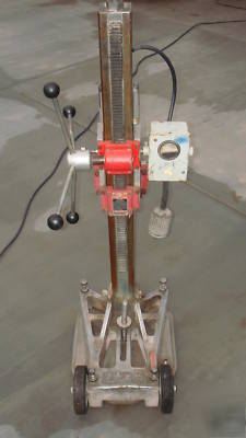 Milwaukee diamond concrete coring rig and 2-speed motor