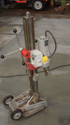 Milwaukee diamond concrete coring rig and 2-speed motor