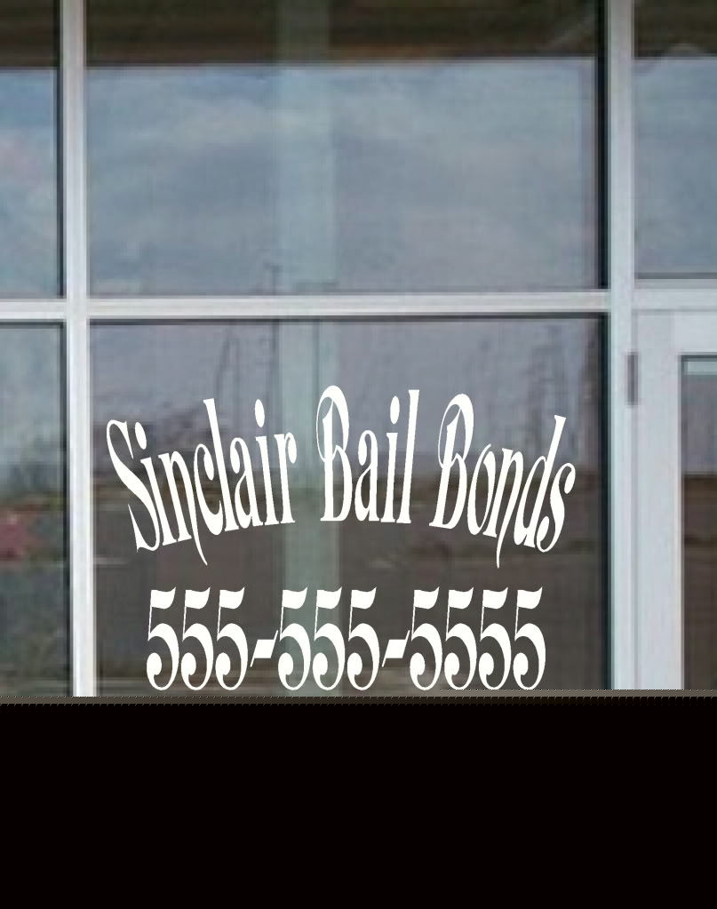 Store front lettering custom vinyl window sign business