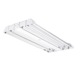 T5 four lamp linear fluorescent low bay light fixture