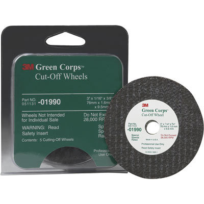 3M green corps cutoff wheels 5-pk. 3