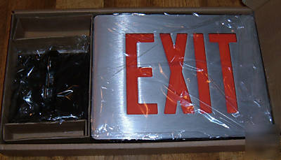 Hubbell/dual lite clearview cast aluminum led exit sign