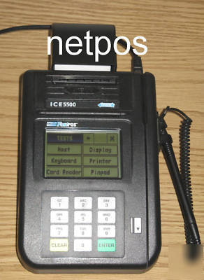 Hypercom ice 5500 credit card terminal with power 