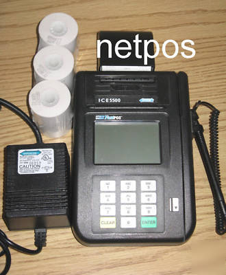 Hypercom ice 5500 credit card terminal with power 