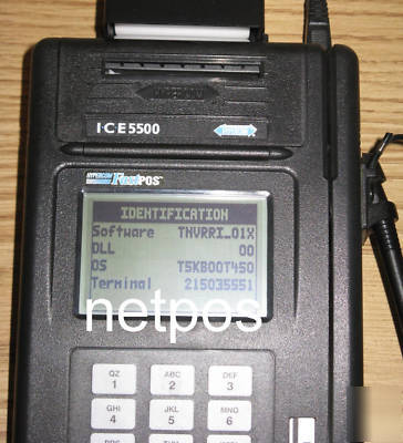 Hypercom ice 5500 credit card terminal with power 