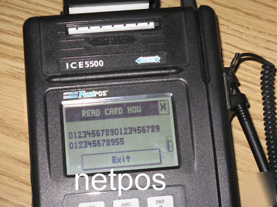 Hypercom ice 5500 credit card terminal with power 