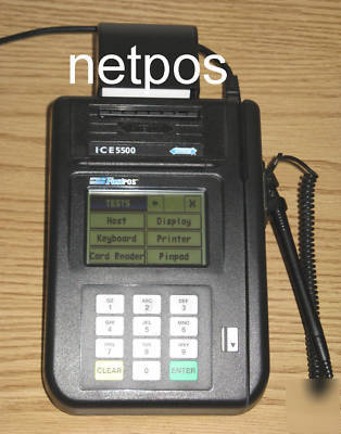 Hypercom ice 5500 credit card terminal with power 