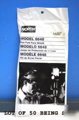 New north safety 6648 flat fold face shield brand (50)