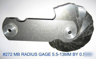 Radius gauge 16 leaves 5.50-13MM by 0.5MM #820221