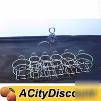 10PC used restaurant commercial condiment carriers ss.