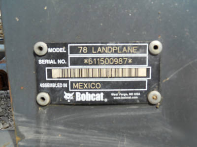 Bobcat landplane 78