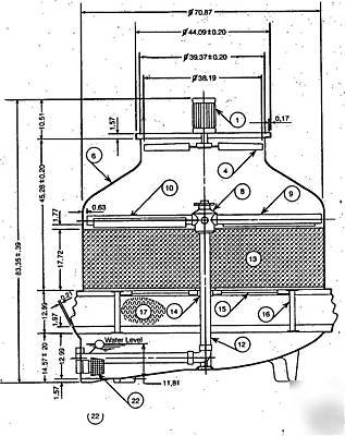  cooling tower 50 nominal ton non-corrosive w/warranty