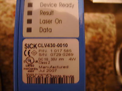 Sick CLV430-0010 line scanner(s) (1017585) - mint cond