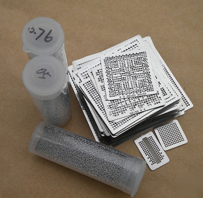 72PCS bga rework reballing template stencil+3SOLDERBALL