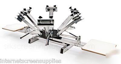 Screen printing 6 color / 2 station tshirt printer