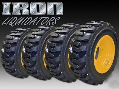 Set 12X16.5 12 ply case skid steer wheels rims & tires