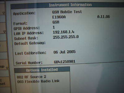 Agilent 8960 E5515C cdma, wcdma, gsm, gprs