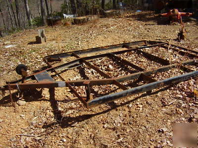 Axle and frame and wheels for trailer