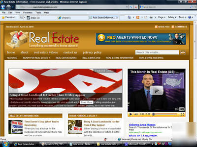 Real estate help videos & articles website for sale