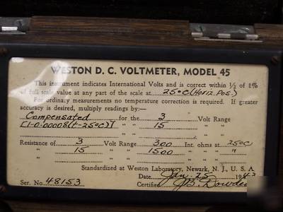 Volt & amp meters (antique -weston)