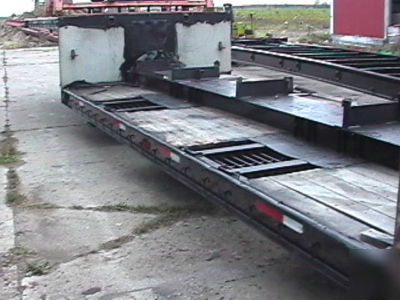 1990 trail king double drop trailer air ride tank poles