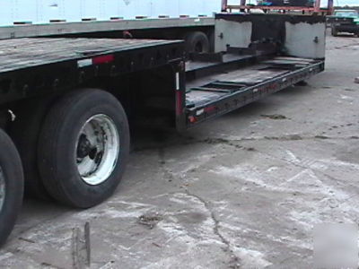 1990 trail king double drop trailer air ride tank poles