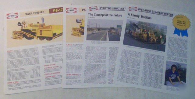 Blaw knox 1990 - 1993 sales brochure lot