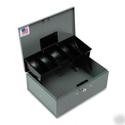 Cantilever steel cash box with coin tray - buddy 521