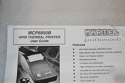 Martel thermal printer MCP8850B infra-red interface