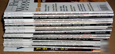 20 back issues of fine woodworking magazine