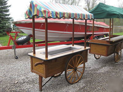 Adorable peckham wooden vending concessions food cart 