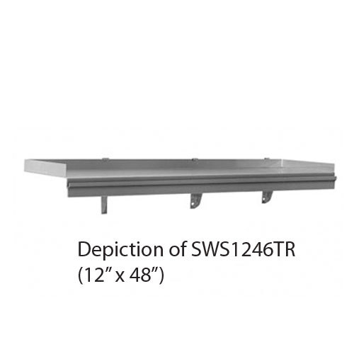 Eagle SWS1218TR-16/4 shelf, wall mount, flat front with