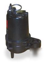 Pump,sump,sewage, 1/2 hp