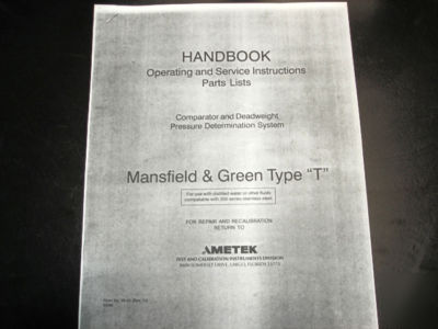 Ametek-m&g * gauge comparator tester * rebuilt & tested