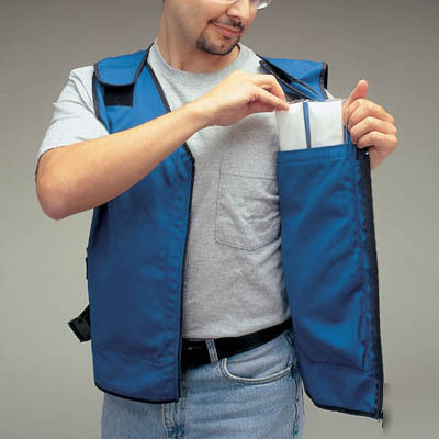 32Â°f gel ice pack insert cooling vest- spray foam