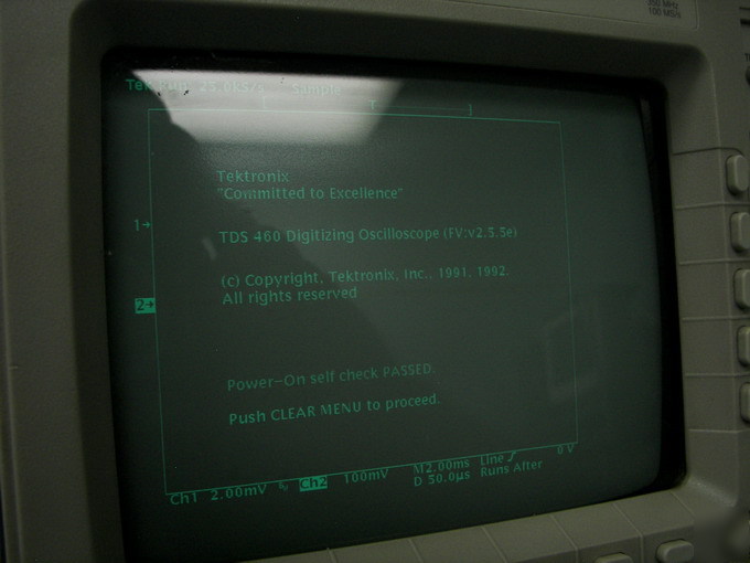 Tektronix tds 460 digitizing 4 ch.oscilloscope 350MHZ 