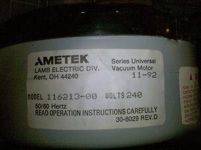 3G15 motor 220VAC from central vacuum unit vgc