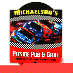 New personalized race car or stock car bar or pub sign