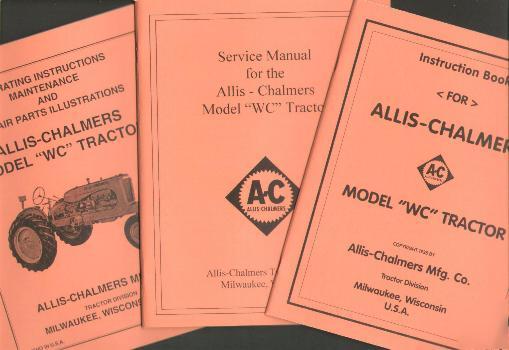 3 allis chalmers wc tractor manuals service operator