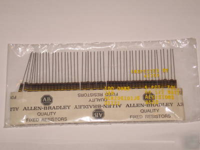 Allen bradley 1/2W 100OHM carbon comp resistors nos rcr