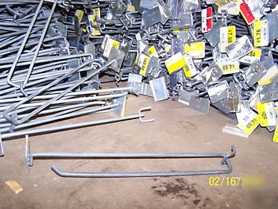 100 pegboard hooks w/ scan tag bracket 10