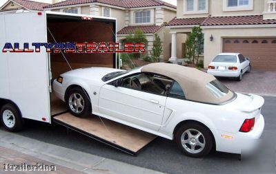 2009 enclosed motorcycle atv car hauler utility trailer