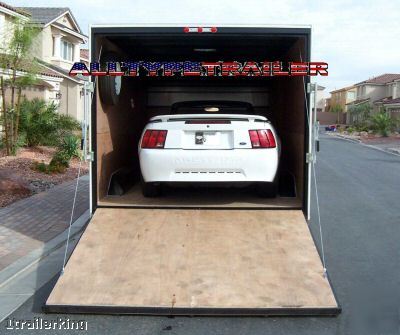 2009 enclosed motorcycle atv car hauler utility trailer