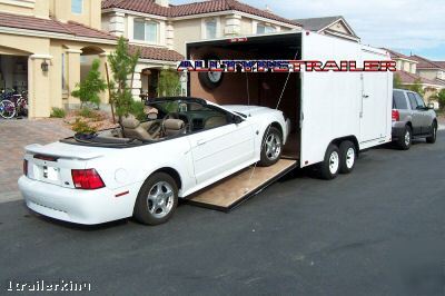 2009 enclosed motorcycle atv car hauler utility trailer
