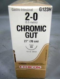6 dozen 2-0 chromic gut sutures